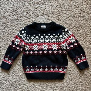 Hanna Andersson Black and Red Nordic Sweater